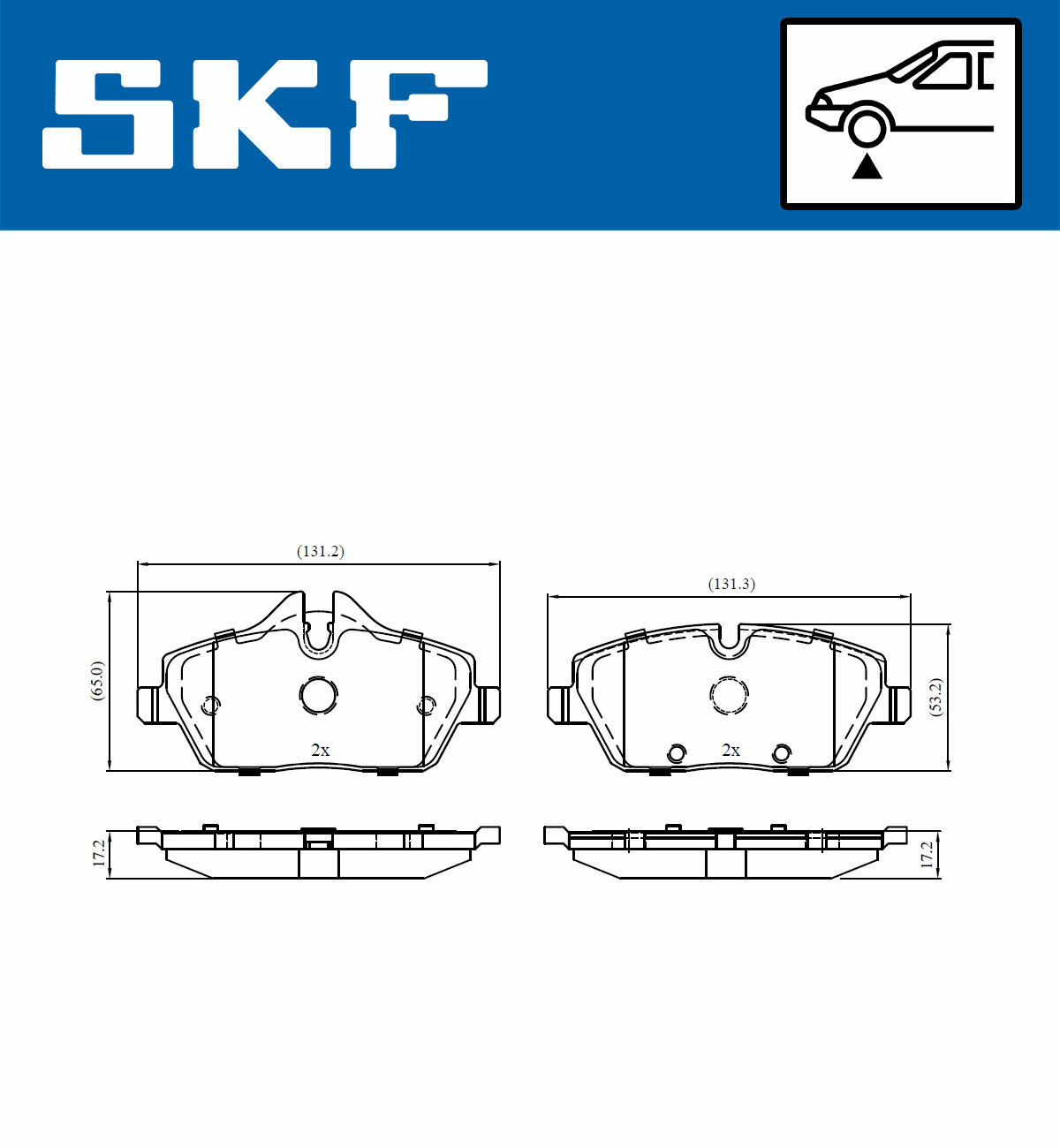 Sada brzdových platničiek kotúčovej brzdy SKF